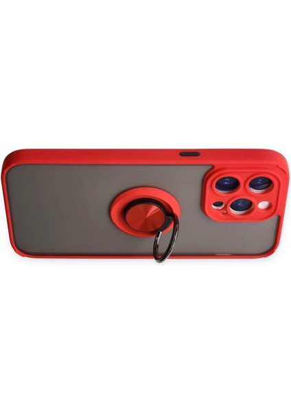 Iphone 14 Pro Kılıf Montreal Yüzüklü Silikon Kapak - Kırmızı fırsatları