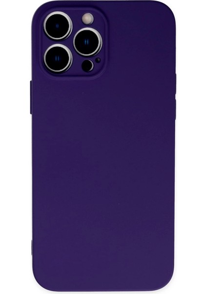 Iphone 13 Pro Max Kılıf Nano Içi Kadife Silikon - Mor