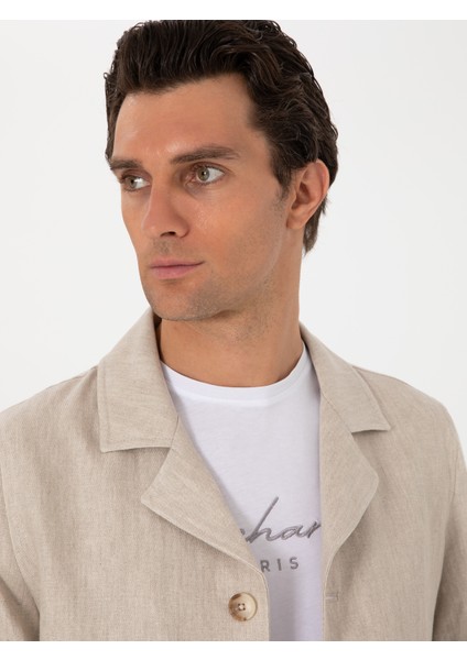 Erkek Bej Slim Fit %100 Keten Mont 50300082-VR011 fiyatları