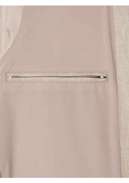 Erkek Bej Slim Fit %100 Keten Mont 50300082-VR011