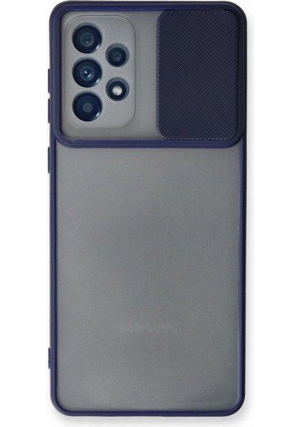 Samsung Galaxy A33 5g Kılıf Palm Buzlu Kamera Sürgülü Silikon - Lacivert