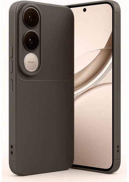 Vivo V50 Lite 4g Auto Focus Karbon Kapak - Kahverengi