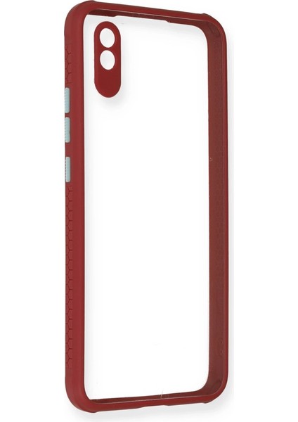 Xiaomi Redmi 9A Kılıf Miami Şeffaf Silikon - Fuşya