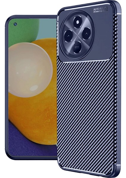 Tecno Spark 30 Pro Kılıf Auto Focus Karbon Kapak - Lacivert