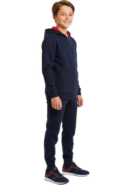 Erkek Çocuk Kapüşonlu Fermuarlı 3 Iplik Eşofman Takım BGL-ST05053 modelleri