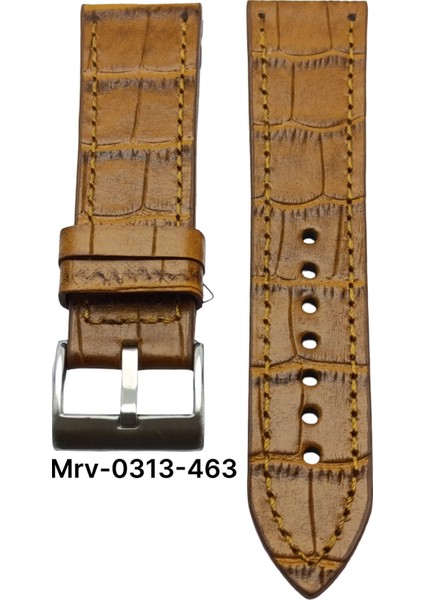 24 Mm-Mrv Spor Taba Kroko Doğal Dikiş Deri Kordon