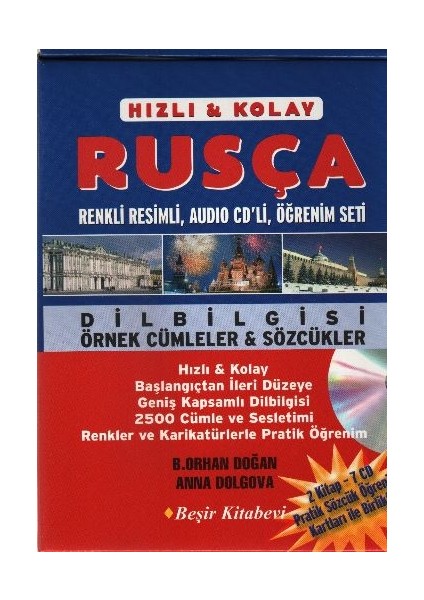 Hızlı-Kolay Rusça Öğrenim Seti (2 Kitap+3 CD Pratik Öğrenim Kartları ile Birlikte)
