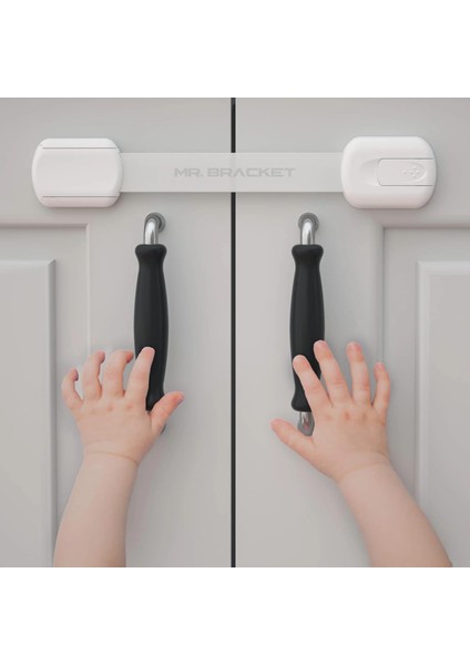 Ayarlanabilir Iz Bırakmaz Çok Amaçlı Dolap Buzdolabı Klozet Çekmece Kilidi Çocuk Kilit 3m Yapışkanlı