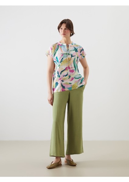 Yeni Sezon Bağlamalı Yaka Çiçekli Bluz modelleri