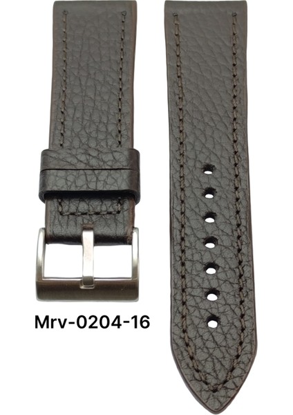 24 Mm-Mrv Spor Kahverengi Flotur Doğal Dikiş Deri Kordon