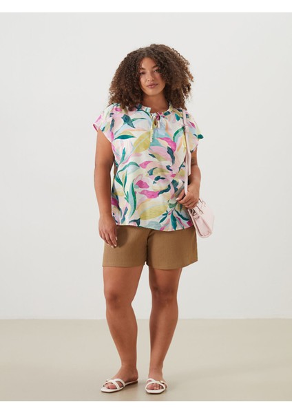 Yeni Sezon Bağlamalı Yaka Çiçekli Bluz fiyatları