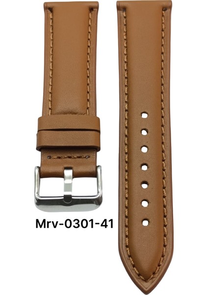 20 Mm-Mrv Bombeli Taba Düz Doğal Dikiş Deri Kordon