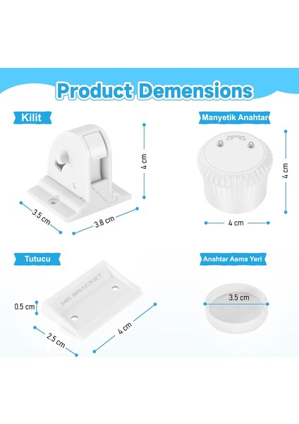 Güçlendirilmiş 4 Kilit + 1 Anahtar Gizli Manyetik Dolap Çekmece Kilidi - Bebek Güvenliği Çocuk Kilit indirimleri