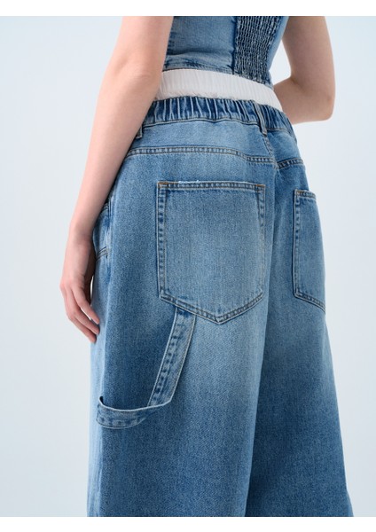 Baggy Fit Kadın Kapri