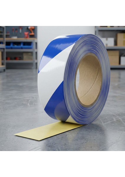 Mavi Beyaz Reflektörlü Bant 5cm x 5m Gece Görünürlüğü Artıran Güçlü Yapışkanlı Güvenlik Uyarı Şeridi fiyatları