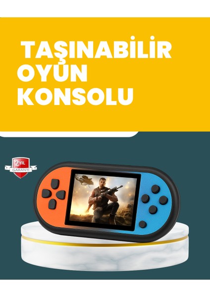 520 Oyunlu Mini Oyun Konsolu Av Çıkışlı Hd LCD Ekranlı