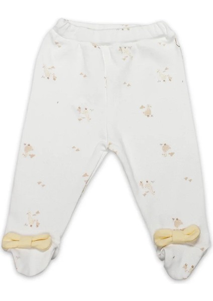 Bistyle Patikli Alt Welcome Baby Duck 16107 Sarı-Ekru