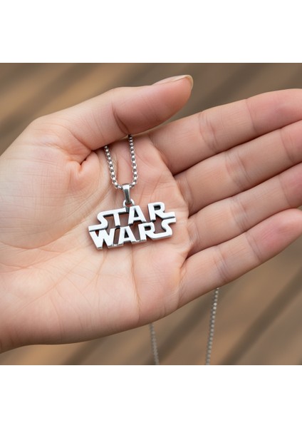 Star Wars Gümüş Kaplama Örme Zincir Kolye fırsatları