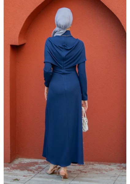 Simge Omuz Detaylı Kaşkorse Elbise-Laci fırsatları