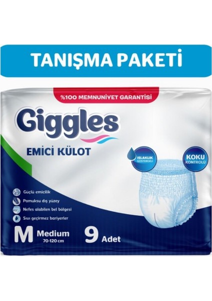 Yetişkin Emici Külot Hasta Bezi Medium 1 Paket (9 Adet)