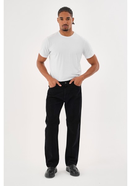 Jeans Erkek Siyah Baggy Kesim Esnek Likralı Gabardin Pantolon fırsatları