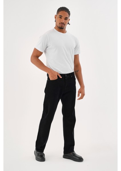 Jeans Erkek Siyah Baggy Kesim Esnek Likralı Gabardin Pantolon indirimleri