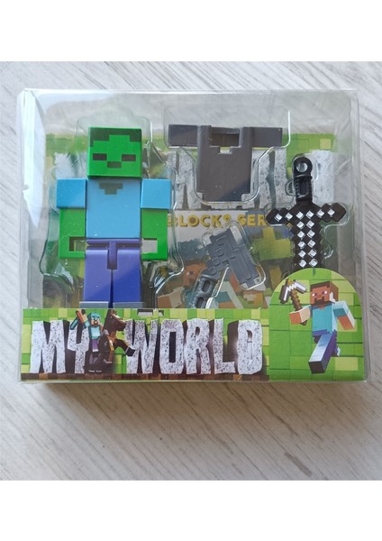 Oyuncak Karakter Figür Steve Alex Creeper Mob Tarzı Aksesuarlı