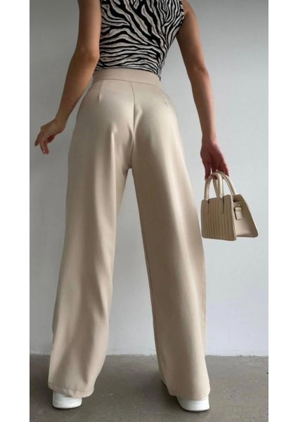 Kadın Yüksek Bel Cırtlı Palazzo Pantolon modelleri