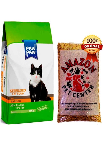 Paw Paw Sterilised Somonlu Kısırlaştırılmış Kedi Maması Açık 1 Kg fiyatları