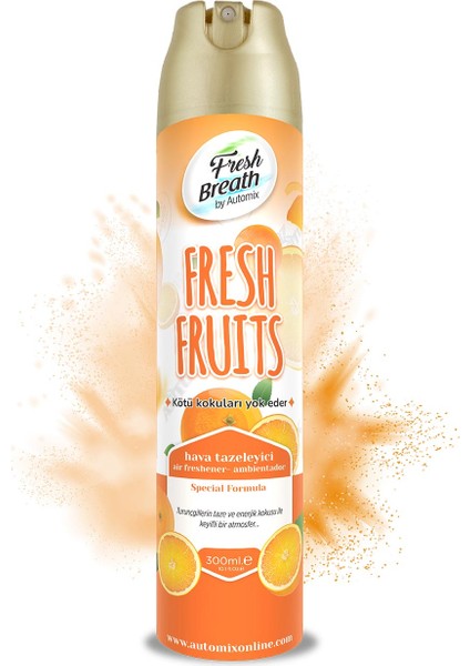 Fresh Breath Oda ve Araç Kokusu 300 ml Aerosol Sprey – Uzun Süre Kalıcı Ferah Koku