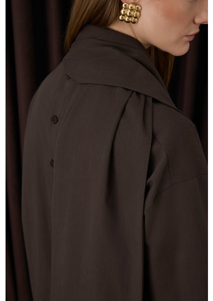 Fular Yaka Gömlek Acı Kahve fırsatları