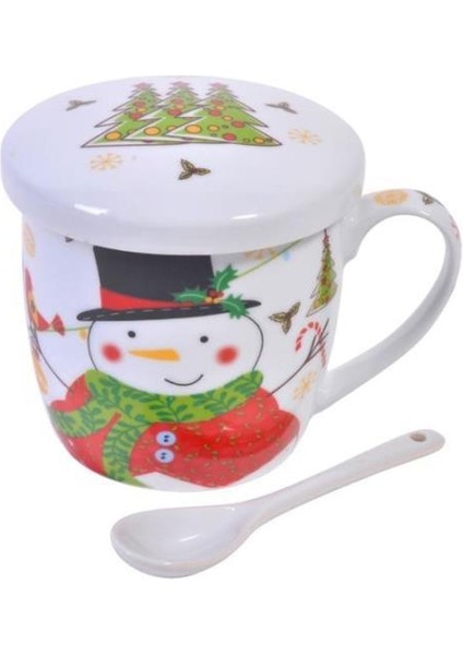 Beyaz Noel Baba Mug Kupa 350ML