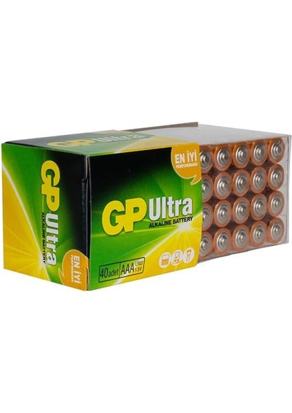 Gp 24AU R03 Alkalin Ince Kalem Aaa 40‘lı