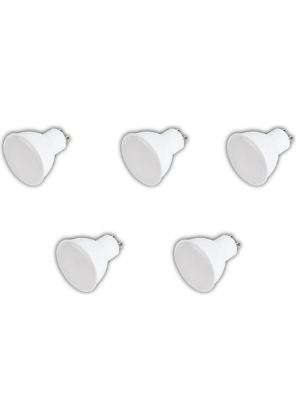5 Adet GU10 Duylu Cata LED Ampul 7 Watt 6500K Beyaz Işık Yüksek Işık