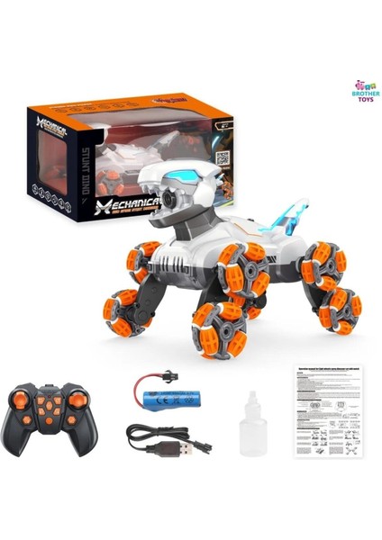 Ağzından Buhar Çıkaran 8 Tekerlekli Full Fonksiyon Şarjlı Akrobat Dinozor Ejderha Oyuncak Araba