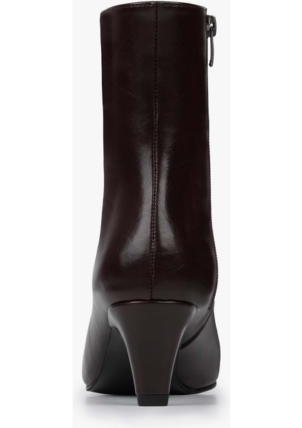 Kadın Lulu Bordo Cilt Kısa Topuklu Bot fırsatları