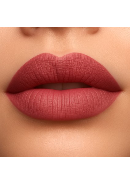 Ronassi Soft Matte Velvet Lipstick – Ton 7 Koyu Gül Kurusu | Kadifemsi Mat Ruj