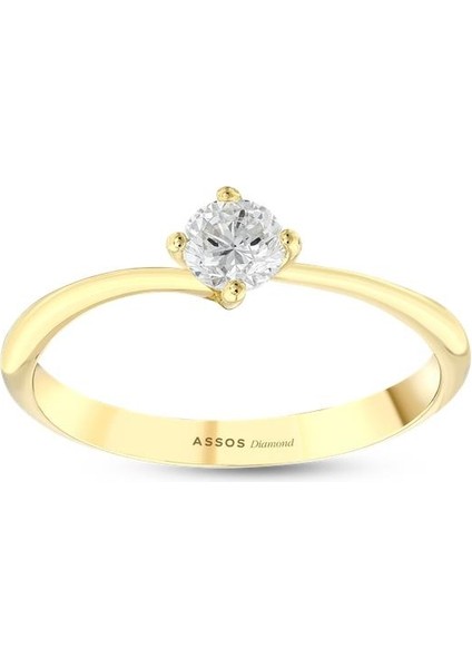 0.10 Karat Pırlanta Tektaş Yüzük