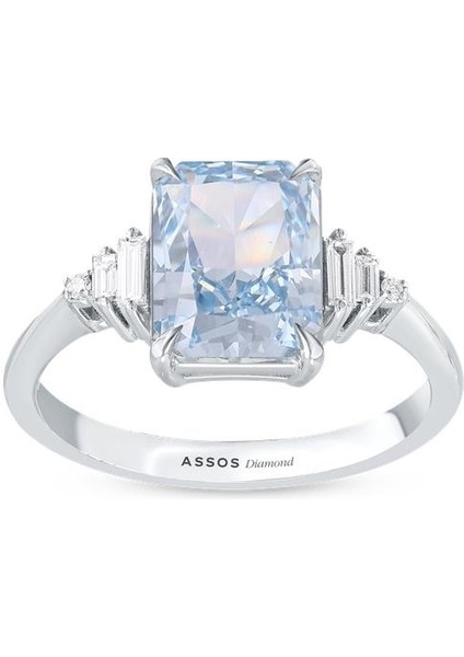 0.12 Karat Violet Taşlı Pırlanta Yüzük