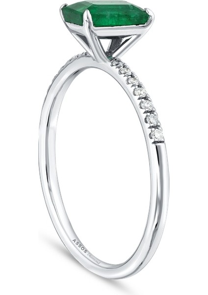 0.07 Karat Zümrüt Taşlı Pırlanta Yüzük fiyatları