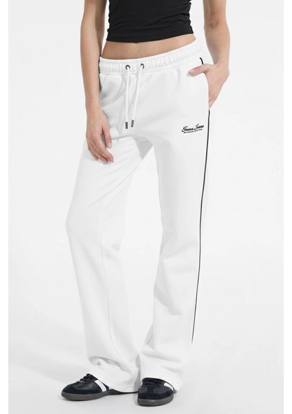 Jeans Kadın Beyaz Regular Fit Eşofman Altı W5YB32K68I4-G011 fiyatları