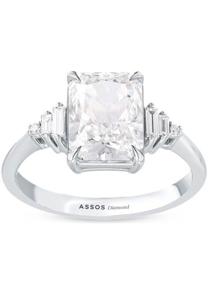 0.11 Karat Pırlanta Violet Taşlı Yüzük