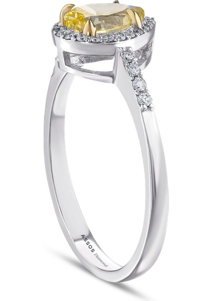 0.12 Karat Pırlanta Violet Taşlı Yüzük