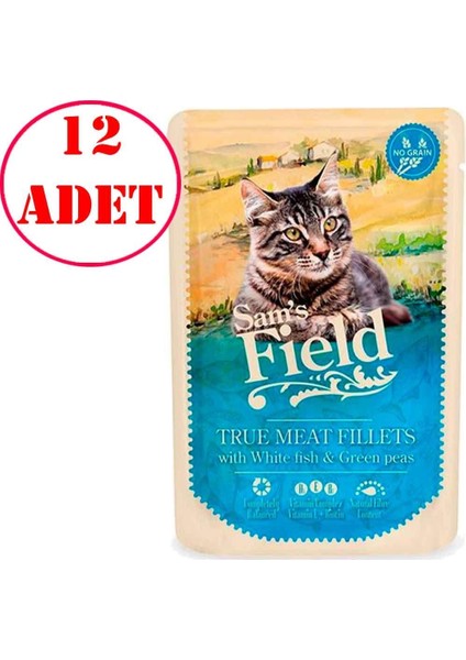 Kedi Konservesi Balıklı Bezelyeli Tahılsız 85 gr 12 Ad