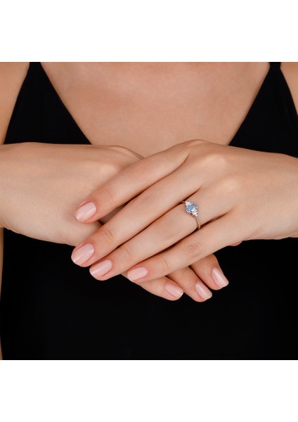 0.12 Karat Violet Taşlı Pırlanta Yüzük modelleri