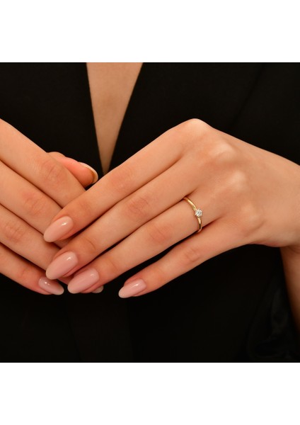 0.10 Karat Pırlanta Tektaş Yüzük modelleri