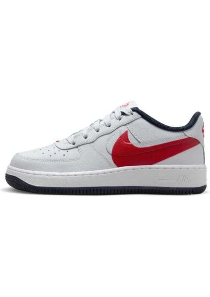 Air Force 1 Lv8 4 Af1 Unisex Leather Sneaker Hakiki Deri Günlük Spor Ayakkabı Gri