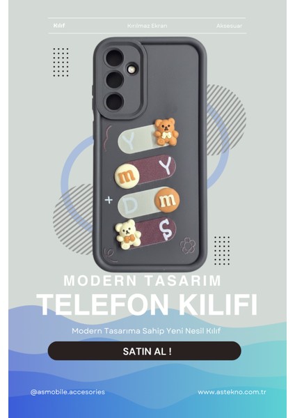 Samsung Galaxy A05S Uyumlu Kılıf Siyah Renk Ayıcık Figürlü 3D Kamera Korumalı Darbe Emici Yumuşak Silikon Kapak indirimleri