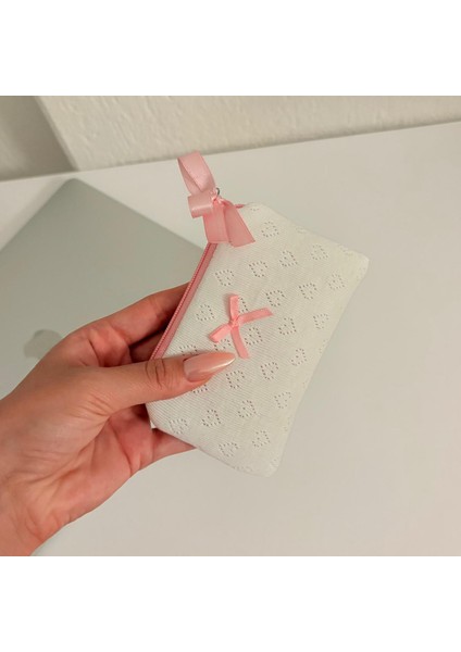 Mini Fiyonk Detaylı Cüzdan & Kartlık & Airpods Kılıfı & Anahtarlık