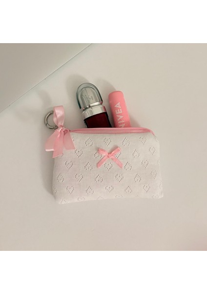 Mini Fiyonk Detaylı Cüzdan & Kartlık & Airpods Kılıfı & Anahtarlık